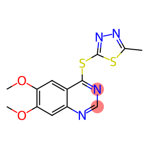6,7-二甲氧基-4-[(5-甲基-1,3,4-噻二唑-2-基)硫基]喹唑啉 